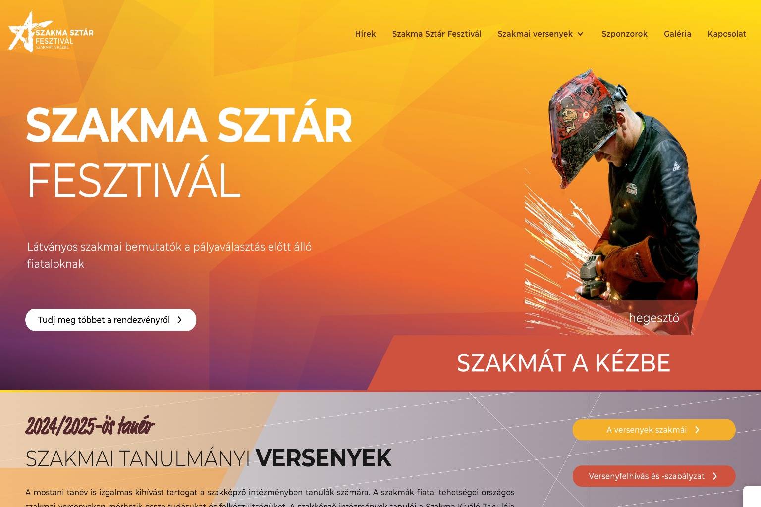 Szakmasztar.hu — 1. képernyő