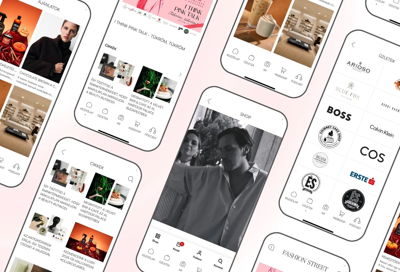Fashion Street mobilapp – 1. képernyő
